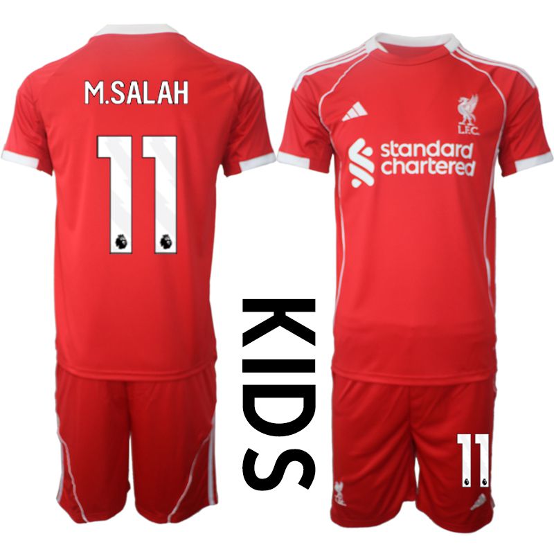 Youth 2025-2026 Season Club Liverpool home red #11 Soccer Jersey